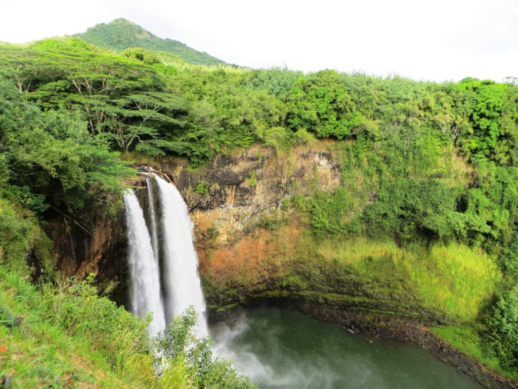 Wailua waterfall from the viewpoint