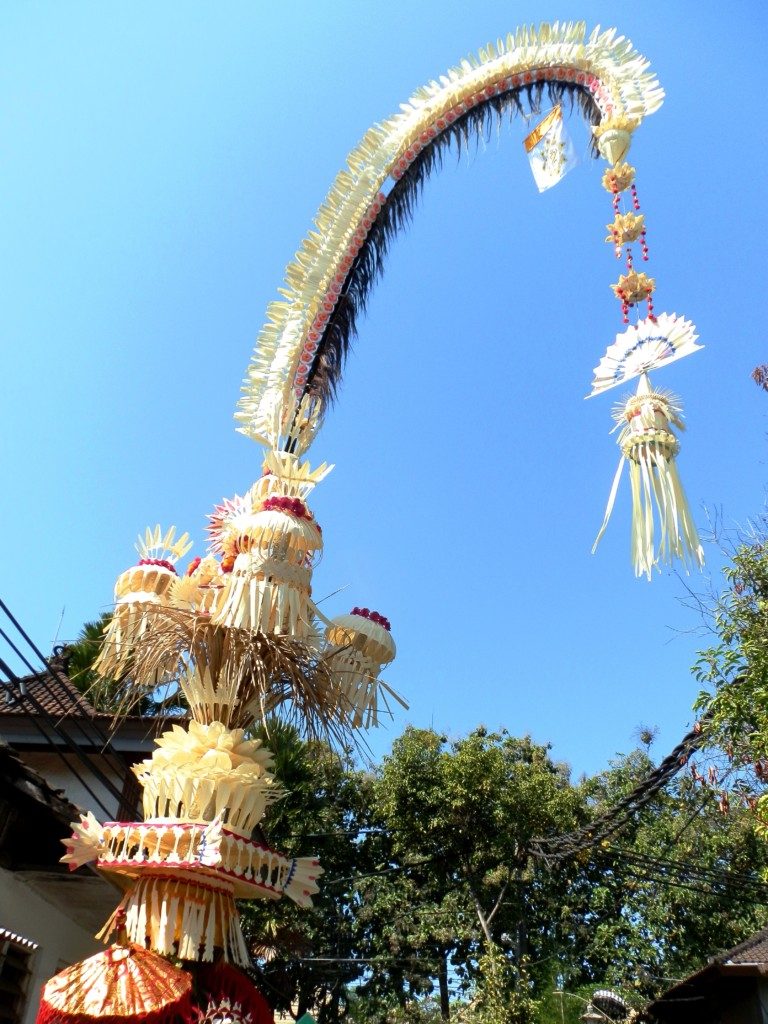 Amazing decorations in the streets of Sanur